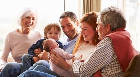 Family joyed with new child