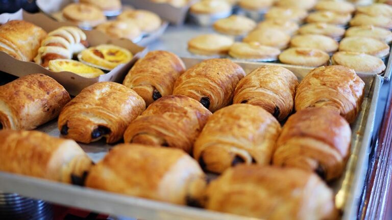 baked goods in a shop window