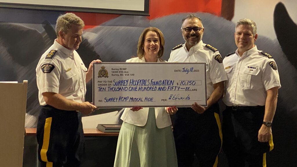 RCMP Musical Ride cheque presentation